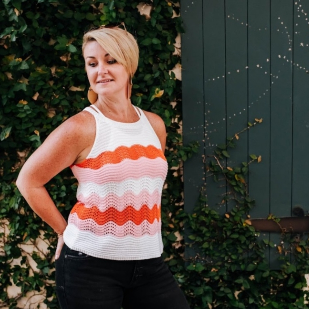 Color Block Knit Top